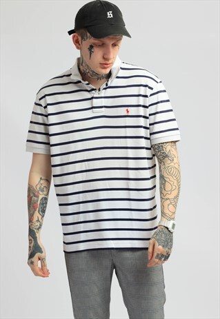 VINTAGE POLO RALPH LAUREN STRIPED POLO SHIRT