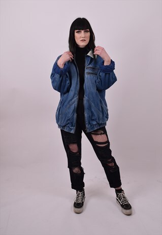 VINTAGE 80'S OVERSIZED BOYFRIEND DENIM JACKET SIZE LARGE