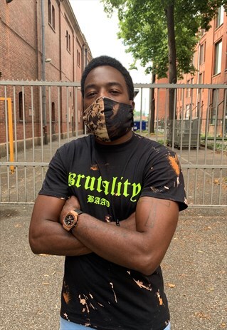 BAAD T-SHIRT BLACK TIE&DYE BAAD BRUTALITY (NEONYELLOW)