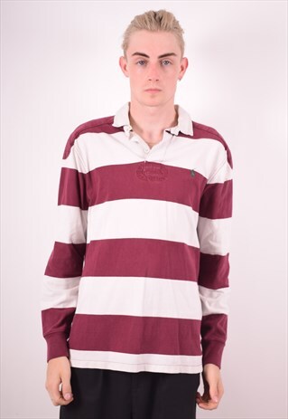 POLO RALPH LAUREN MENS VINTAGE RUGBY POLO SHIRT 90S
