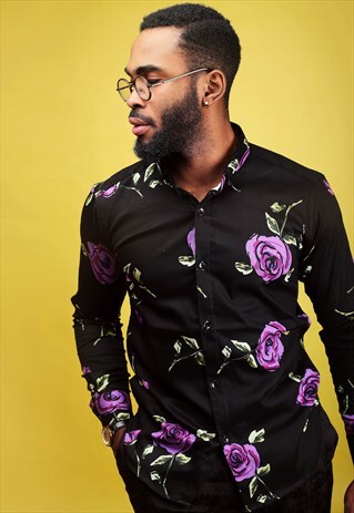 PURPLE ROSE VINTAGE LONG SLEEVE SHIRT
