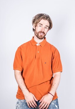 Vintage Tommy Hilfiger Polo Shirt in Orange