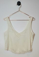 Vintage 80s Lace Cami Top Cream/Off White