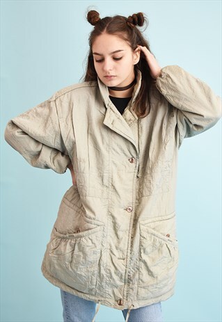 90'S RETRO SHELL MOMS OVERSIZED JACKET PARKA