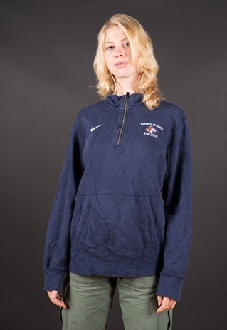 BLUE 1/4 ZIP AMERICAN HIGH SCHOOL NIKE SWEATSHIRT