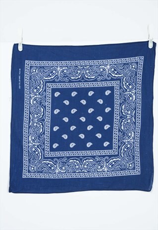 VINTAGE 80S BANDANA SCARF BLUE