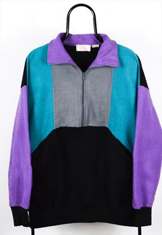 VINTAGE CRAZY FLEECE PURPLE/BLUE/GREY LARGE
