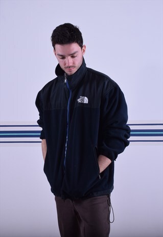 BLACK ZIP-UP NORTH FACE FLEECE