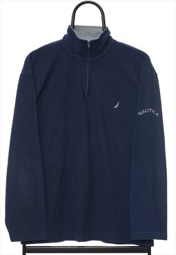 Vintage Nautica Navy Lightweight Fleece Mens