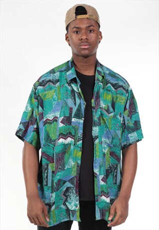 VINTAGE ABSTRACT PRINT FESTIVAL SHIRT