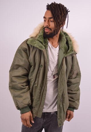 VINTAGE ALPHA INDUSTRIES PARKA JACKET GREEN