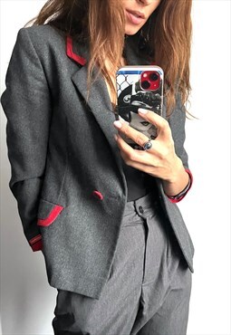 Minimal Smart Elegant Laura Biagiotti Tailored Jacket Blazer