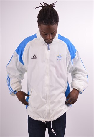 VINTAGE ADIDAS EUROPE RAIN JACKET WHITE
