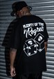 Misery Worldwide Dice Skulls Y2K Streetwear Punk T-Shirt