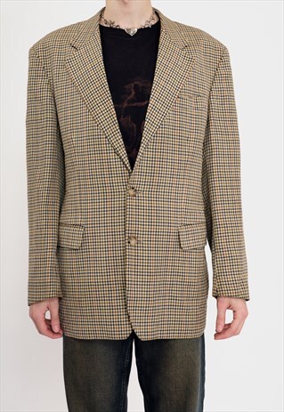 Vintage 80s Plaid Blazer