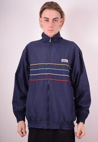 ELLESSE MENS VINTAGE TRACKSUIT TOP JACKET MEDIUM BLUE 90S