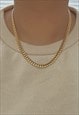 ALPHA LUXE GOLD TEXTURED SNAKE CHAIN NECKLACE