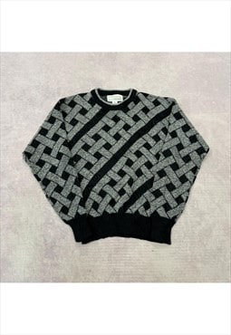 Vintage abstract knitted jumper Men's M