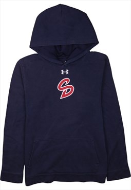 Vintage 90's Under Armour Hoodie Cold Gear Pullover Navy