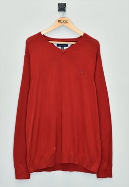 Vintage  Tommy Hilfiger Sweater Red XXXLarge