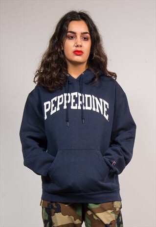 90'S VINTAGE NAVY CHAMPION COLLEGE SWEATSHIRT HOODIE