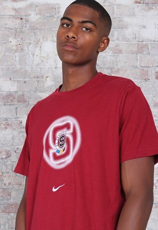 VINTAGE NIKE LOGO T-SHIRT RED