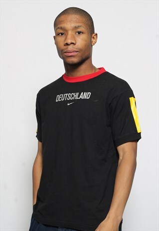 VINTAGE NIKE GERMANY LOGO T-SHIRT BLACK