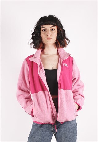 VINTAGE THE NORTH FACE PINK FULL ZIP OUTDOOR FLEECE /MM1644