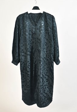 Vintage 80s oversized maxi dress in black