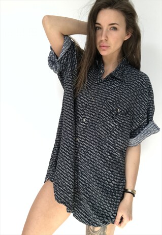 PATTERNED OVERSIZED RETRO VINTAGE UNISEX FESTIVAL SHIRT