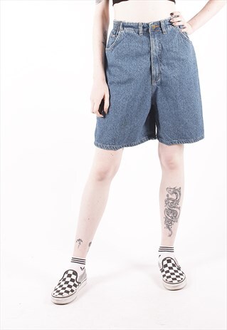 VINTAGE LEE LIGHT BLUE HIGH WAISTED DENIM SHORTS /MM2514