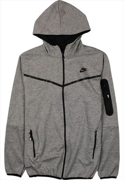 Vintage 90's Nike Hoodie Swoosh Full Zip Up Grey Medium