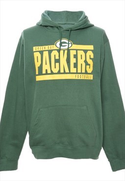 Vintage Green Bay Pakers Hooded Sports Sweatshirt - L