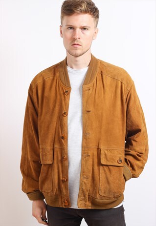 VINTAGE SUEDE BOMBER JACKET