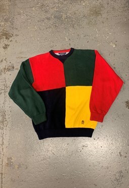 Vintage Tommy Hilfiger Knitted Jumper Patterned Sweater 