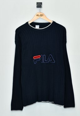 Vintage Fila Sweater Blue Large