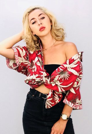 VINTAGE UNISEX HAWAIIAN OVERSIZED PATTERN SHIRT
