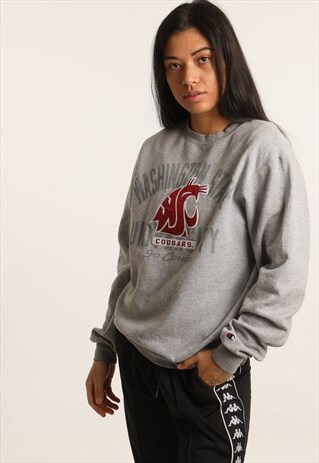 VINTAGE CHAMPION PRINT COLLEGE SWEATSHIRT