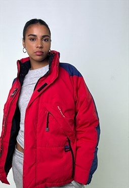 Red 90s Polo Jeans Ralph Lauren Puffer Jacket Coat