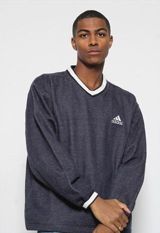 VINTAGE ADIDAS BLUE LOGO SWEATSHIRT