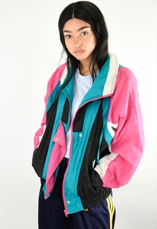 VINTAGE NEON SHELL SUIT JACKET