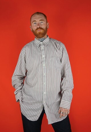 VINTAGE 1990S OVERSIZED STRIPPED SHIRT
