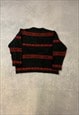 VINTAGE KNITTED JUMPER ABSTRACT PATTERNED KNIT SWEATER