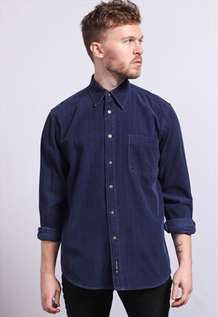 VINTAGE CORDUROY SHIRT BLUE