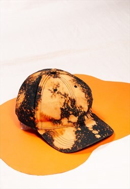 Vintage Cap Y2K Reworked Bleached Hat in Orange