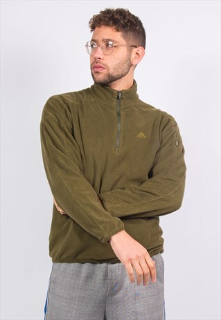 VINTAGE ADIDAS 1/4 ZIP FLEECE SWEATSHIRT