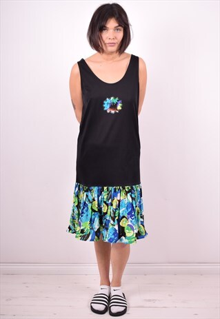 WOMENS VINTAGE DRESS MEDIUM MULTI 90'S