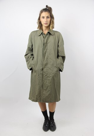 VINTAGE BURBERRY GREEN MAC JACKET