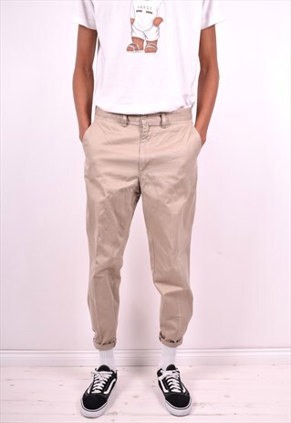 AVIREX MENS VINTAGE JEANS W32 L32 KHAKI 90'S