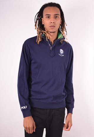 POLO RALPH LAUREN MENS VINTAGE SWEATSHIRT JUMPER MEDIUM 90S